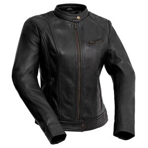 Women's Motocross Black Leather Jacket
